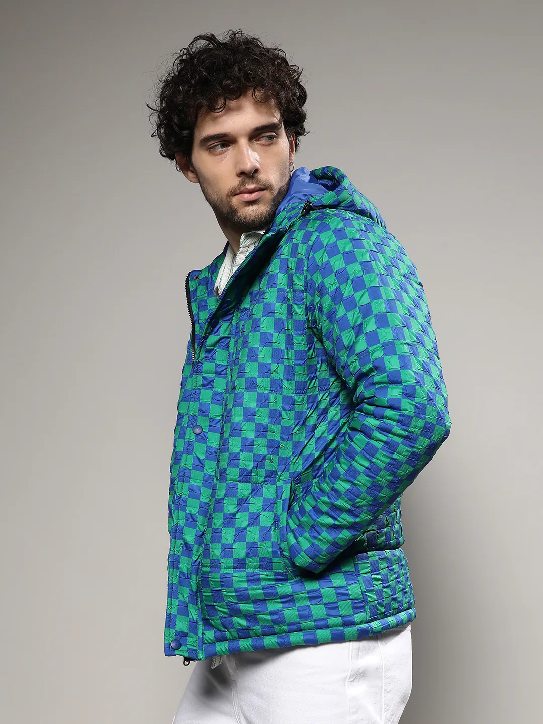 Micro Buffalo Check Puffer Jacket - Image 3