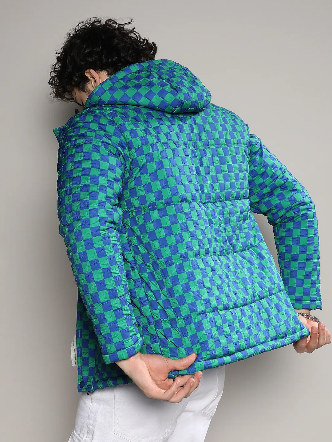 Micro Buffalo Check Puffer Jacket - Image 4