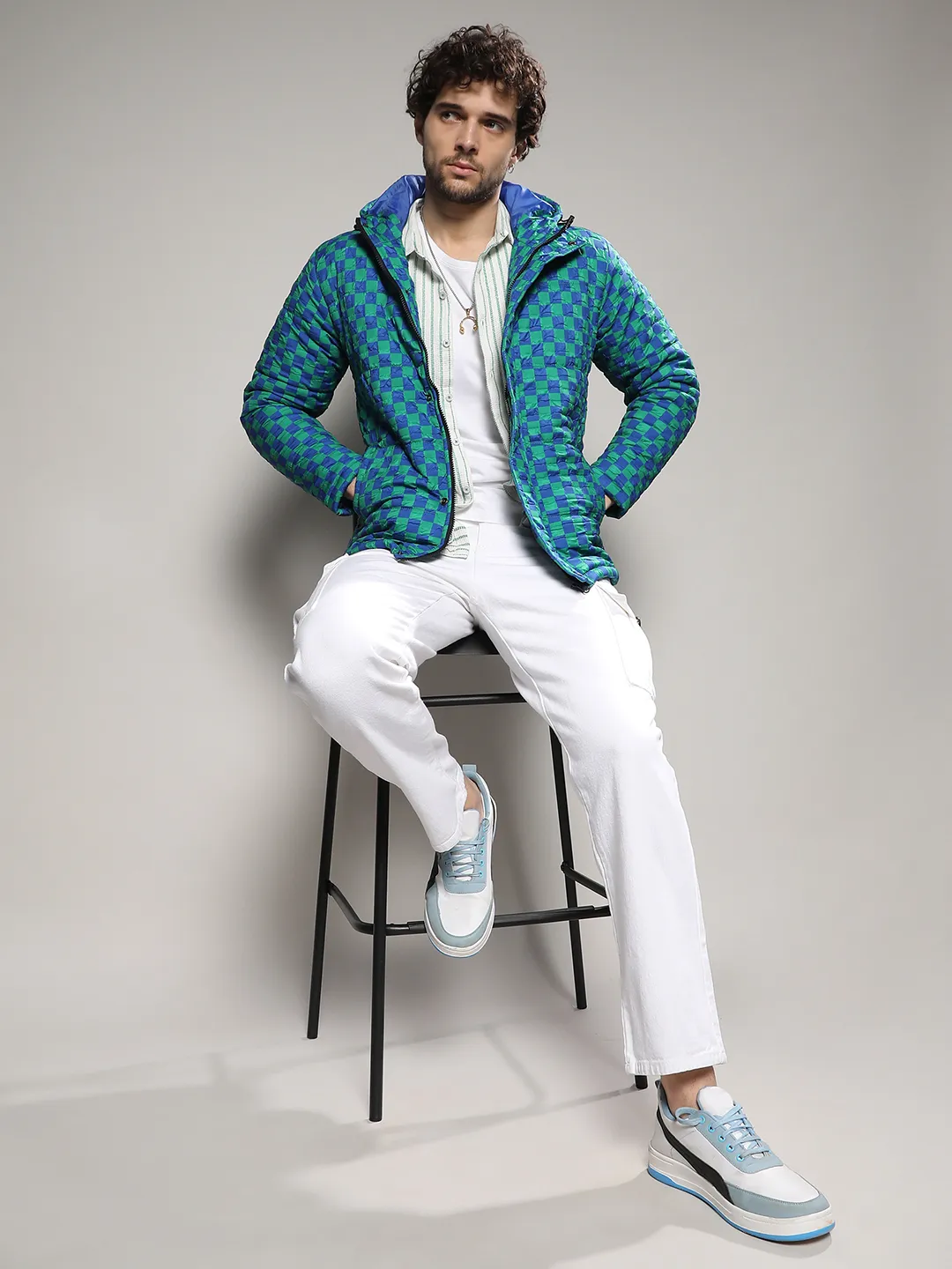 Micro Buffalo Check Puffer Jacket - Image 6