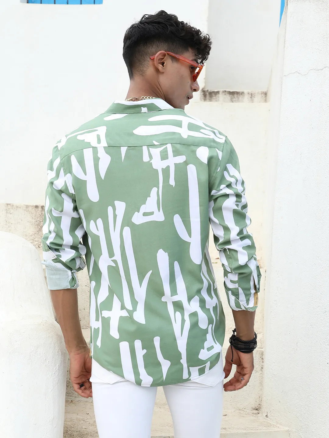 Abstract Print Shirt - Image 4