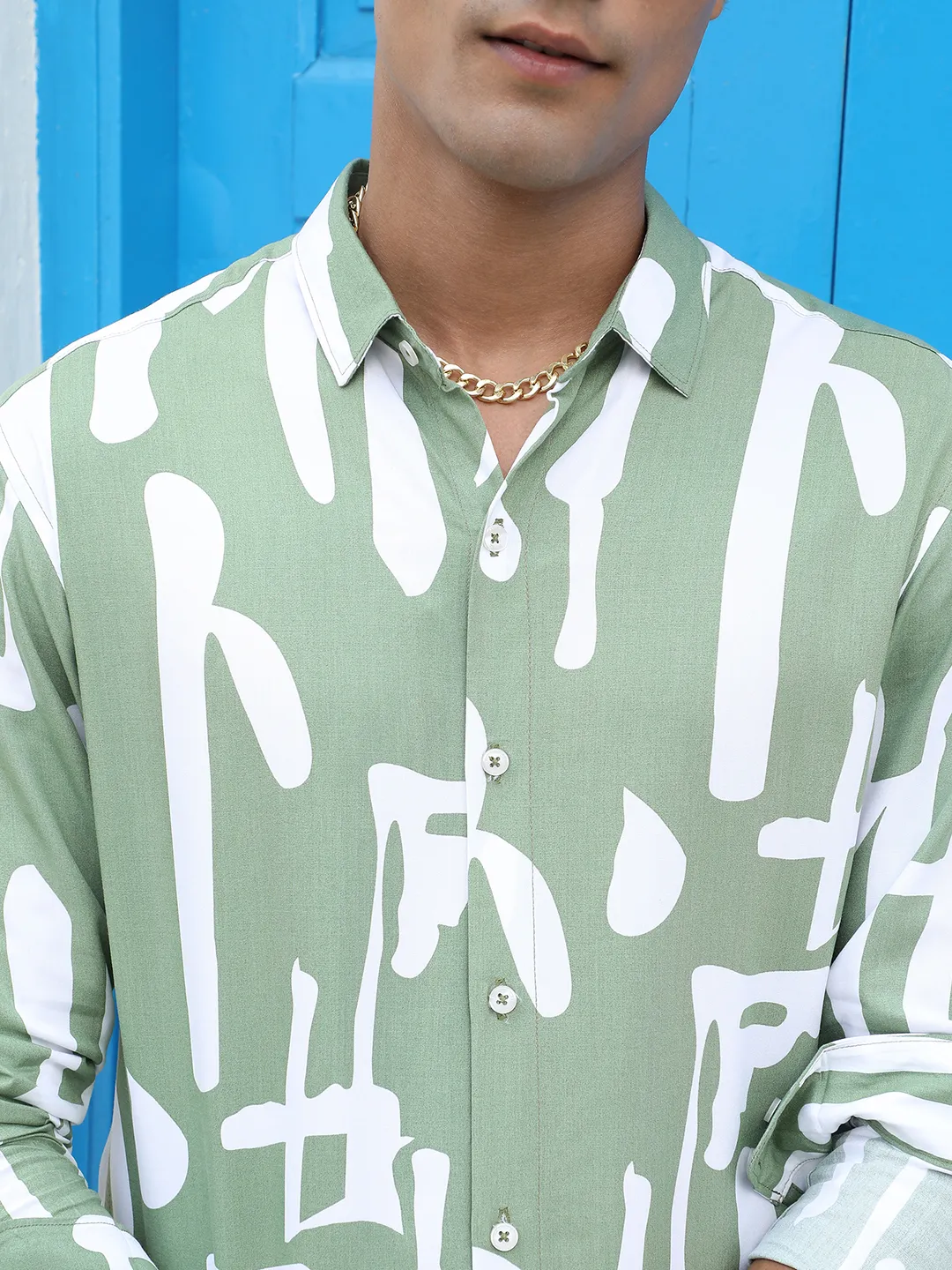 Abstract Print Shirt - Image 7