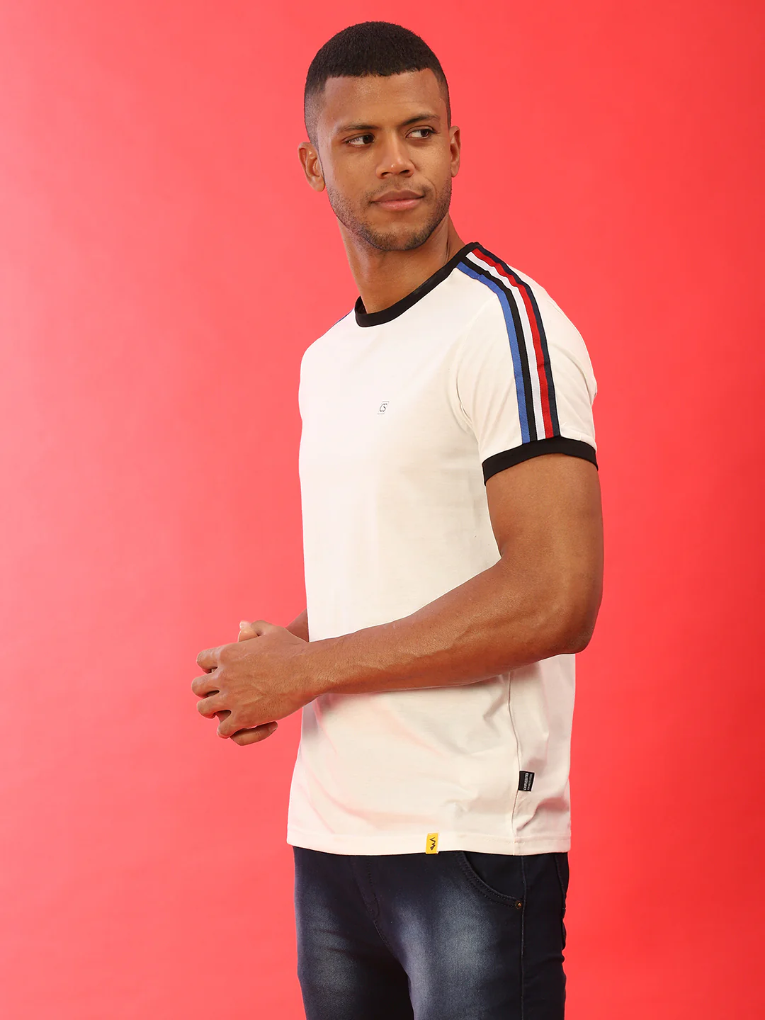 Short Sleeve Striped T-Shirt - Image 3