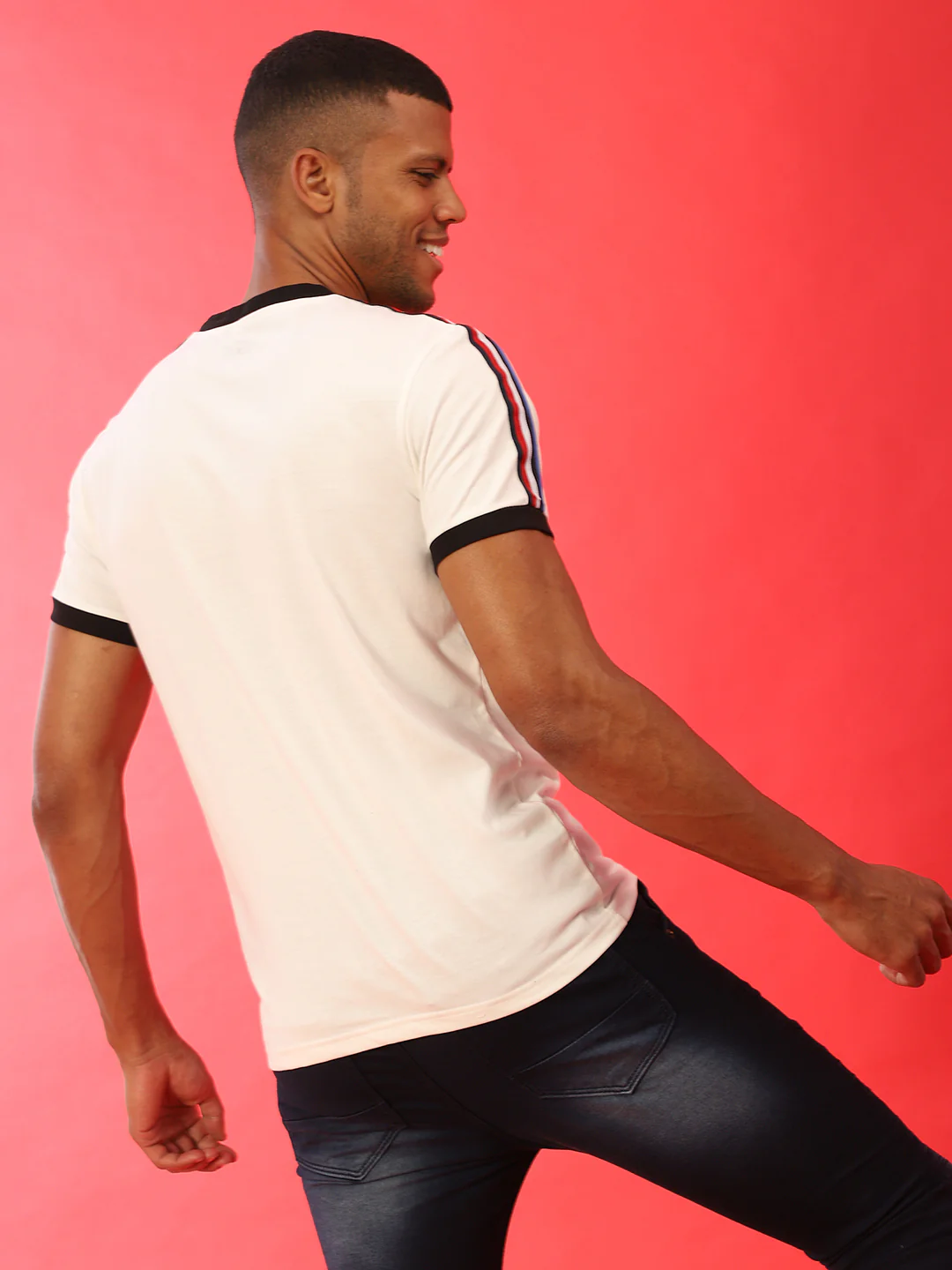 Short Sleeve Striped T-Shirt - Image 4