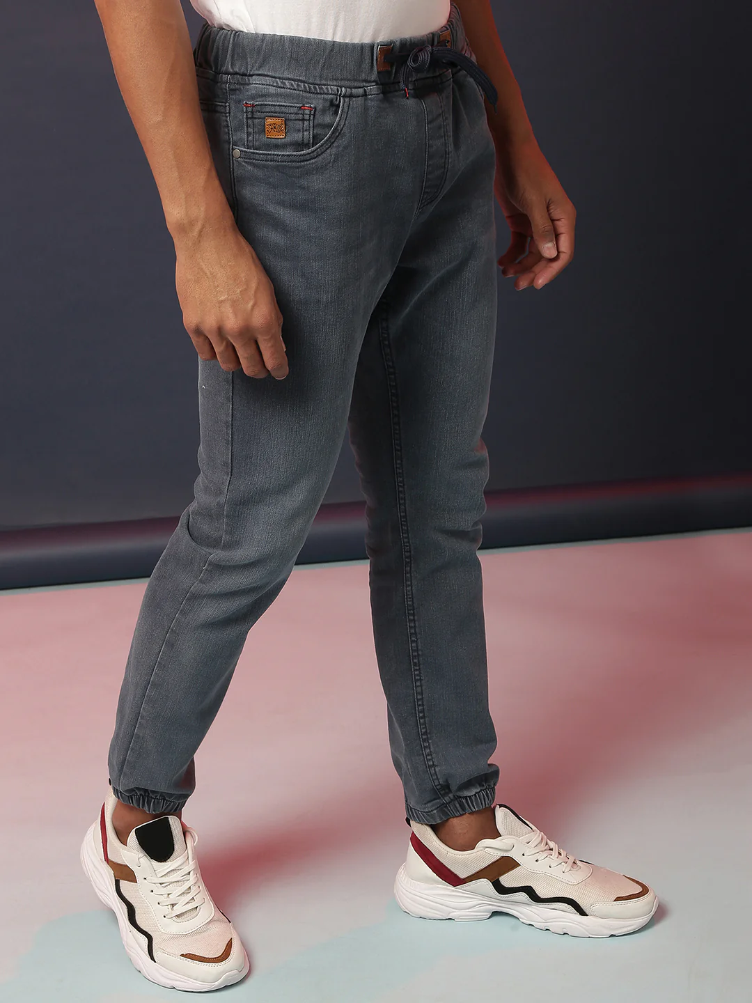 Cinched Hem Denim Jeans - Image 4