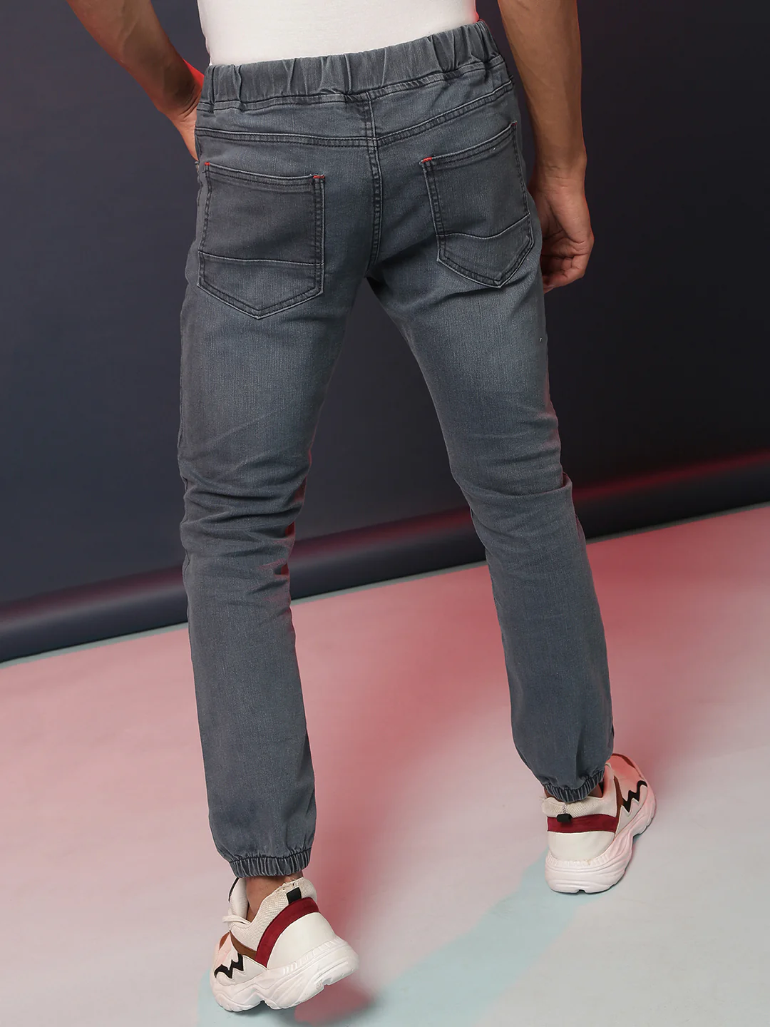 Cinched Hem Denim Jeans - Image 5
