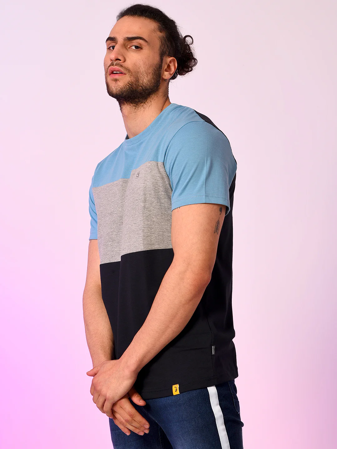 Contrast Panel T-Shirt - Image 3