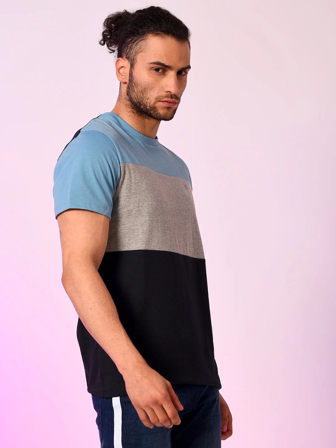 Contrast Panel T-Shirt - Image 4
