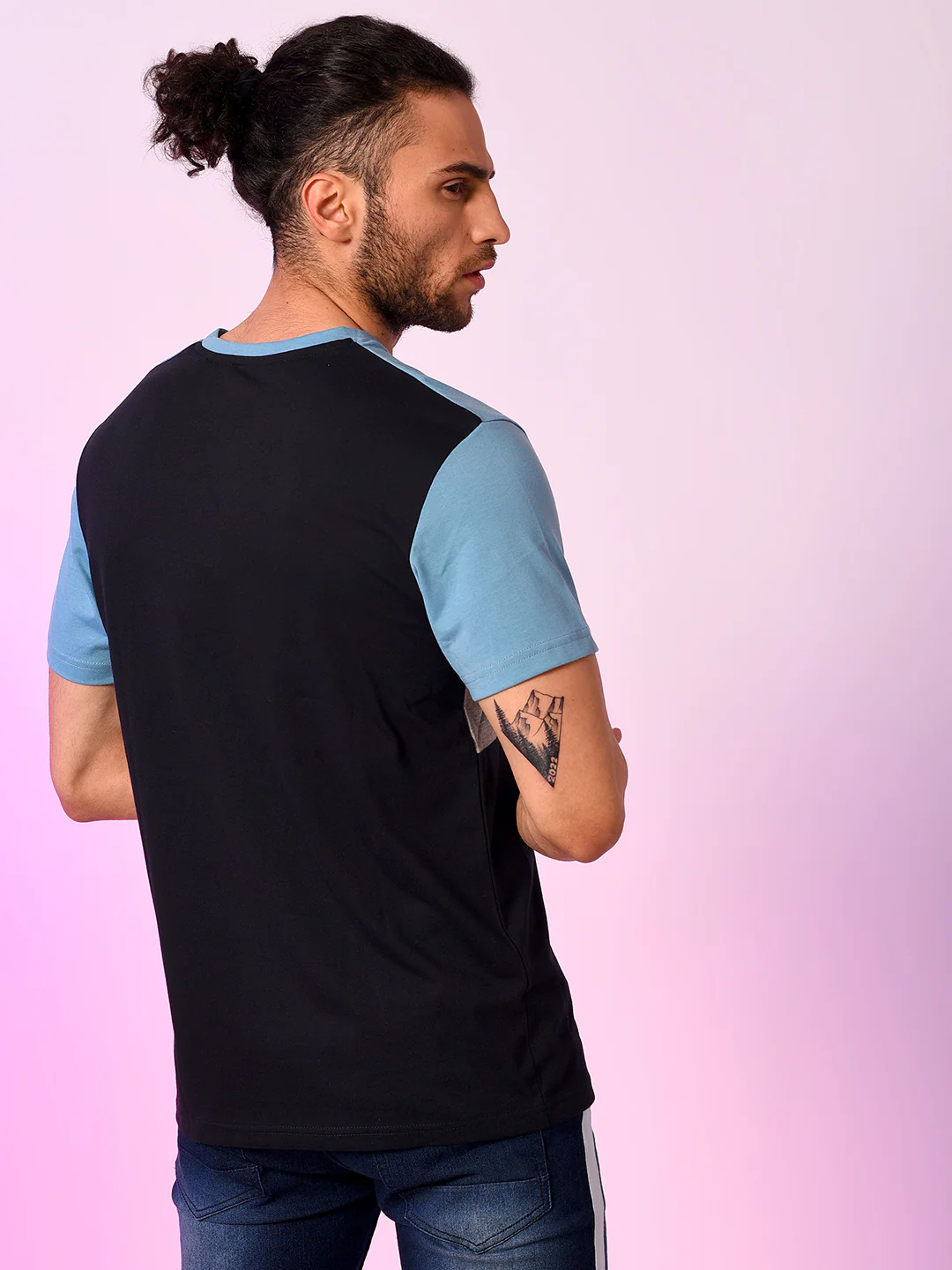 Contrast Panel T-Shirt - Image 5