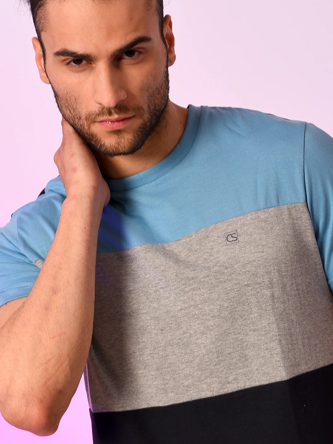 Contrast Panel T-Shirt - Image 7