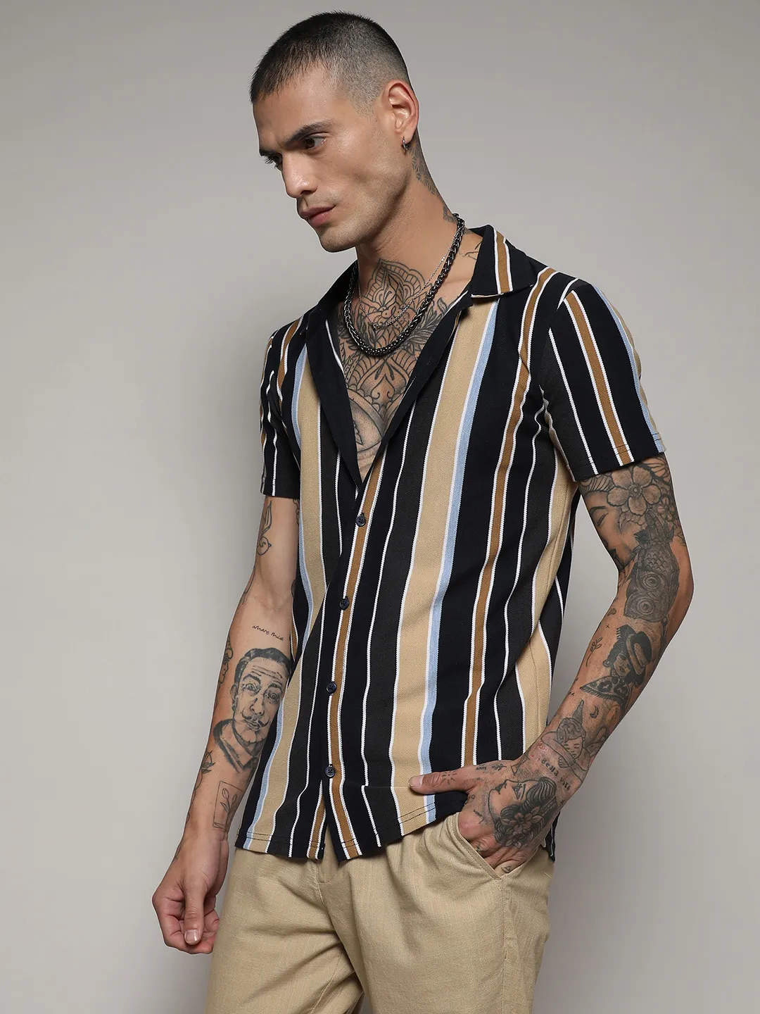 Striped Cotton Shirt - Image 3