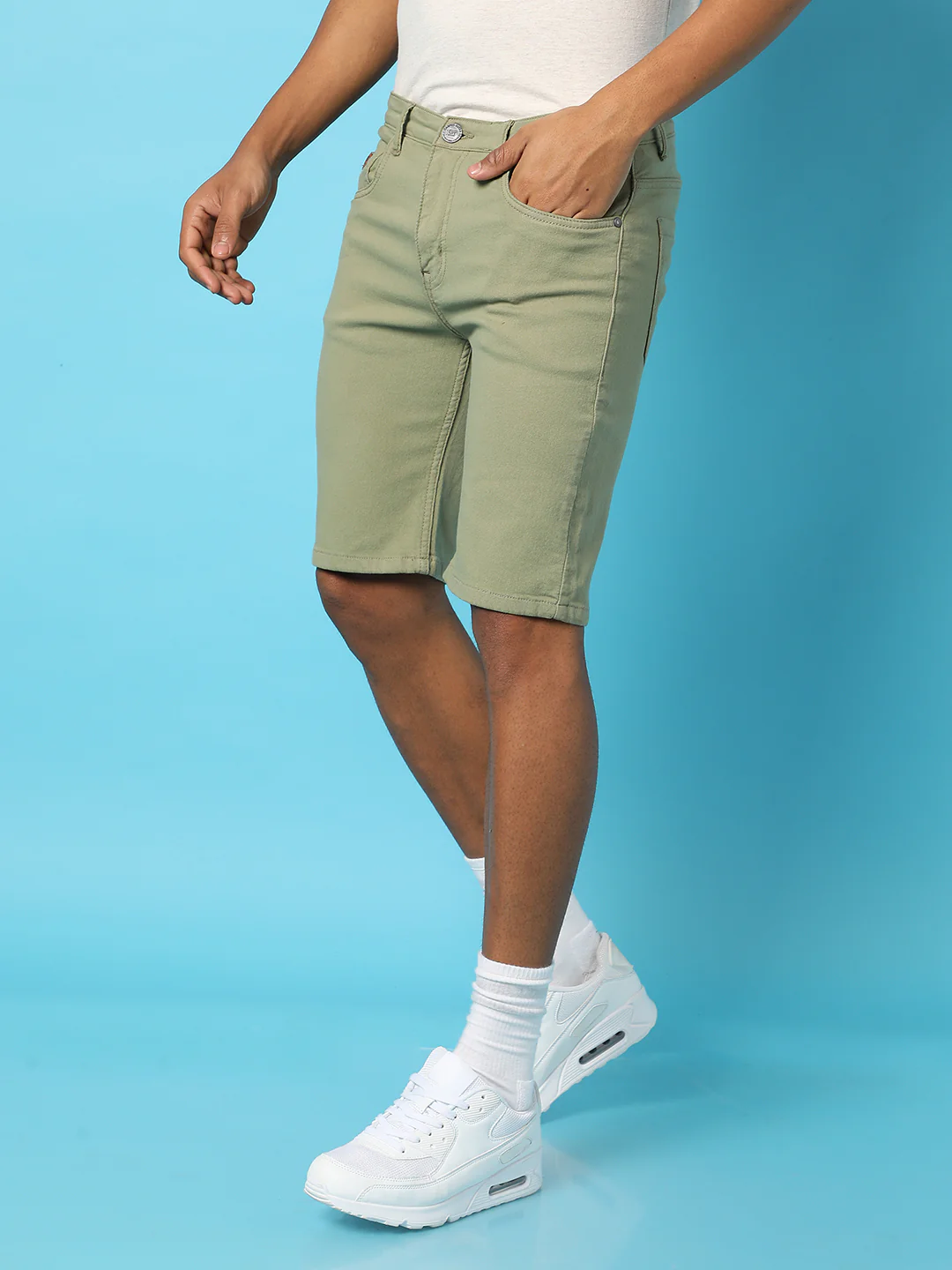 Chino Denim Shorts - Image 3