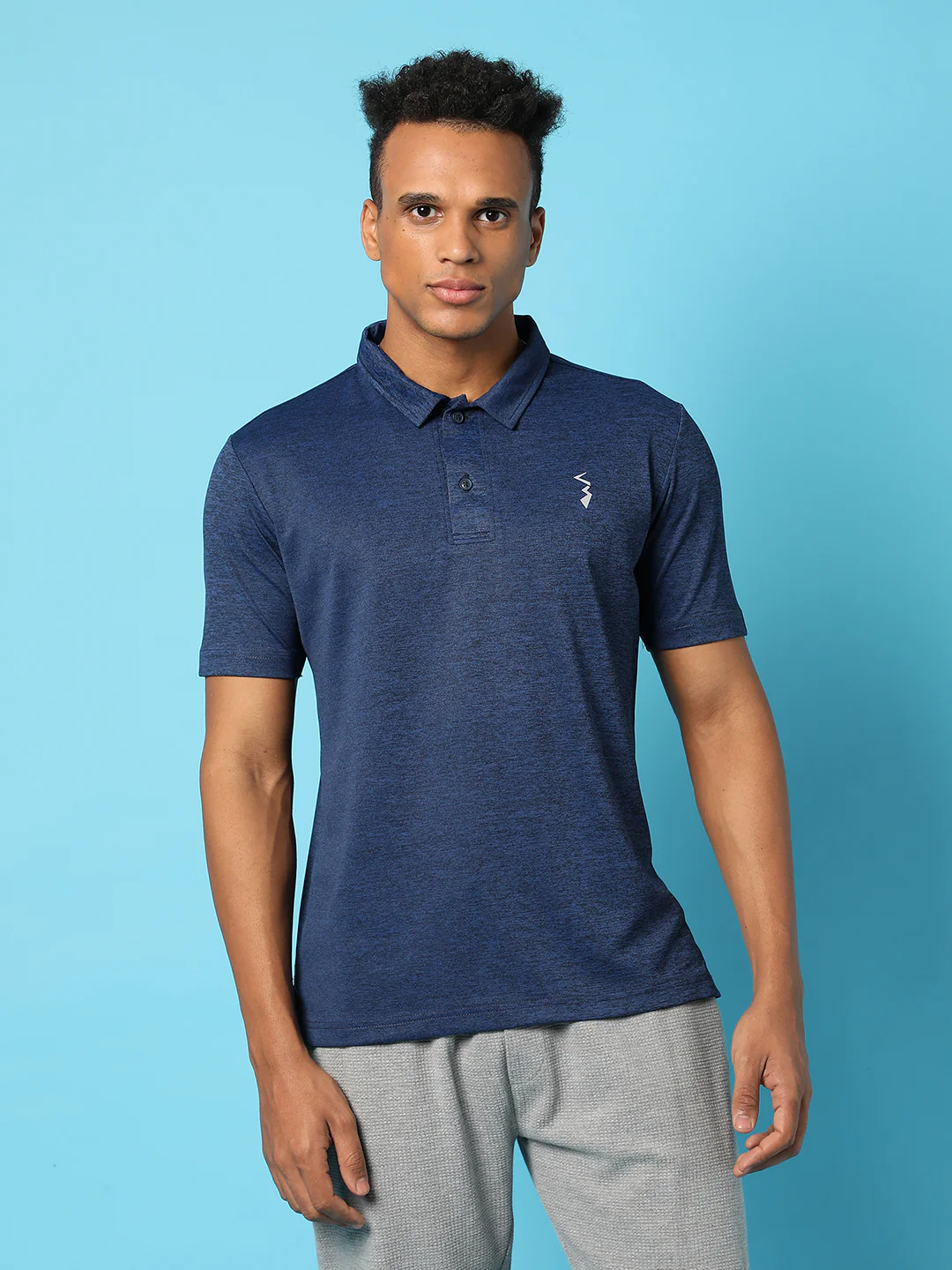 Solid Polo Neck T-Shirt - Image 2
