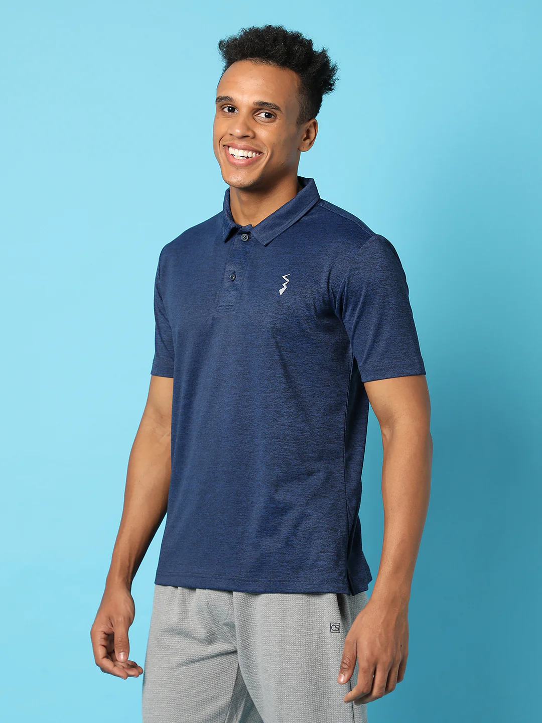 Solid Polo Neck T-Shirt - Image 3