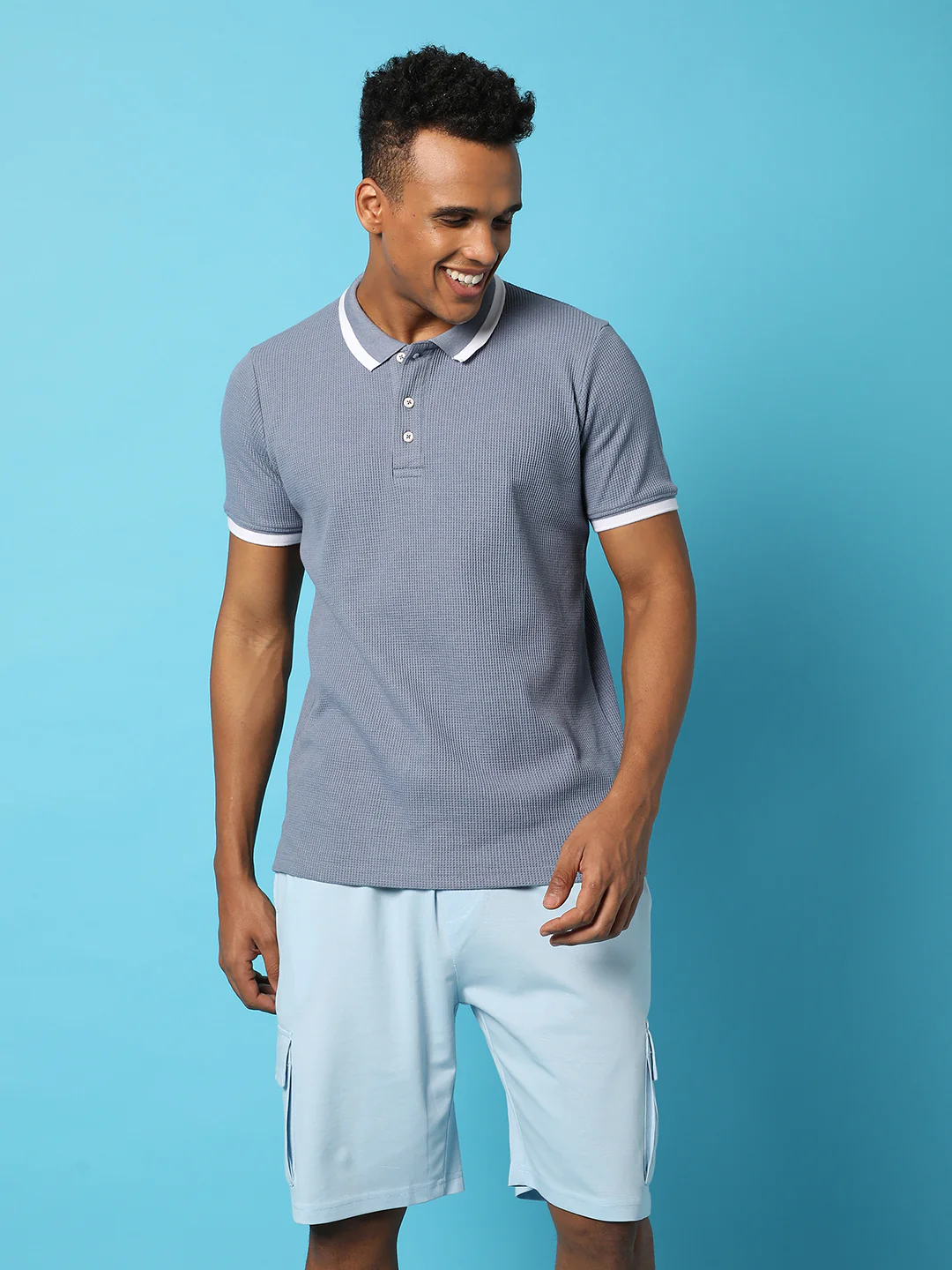 Solid Polo Neck T-Shirt - Image 3
