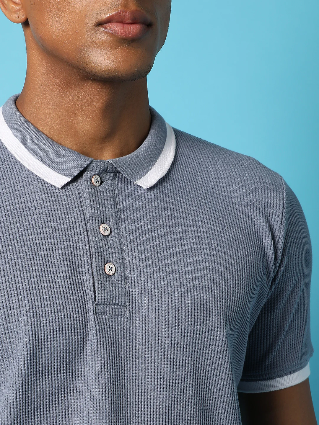 Solid Polo Neck T-Shirt - Image 5