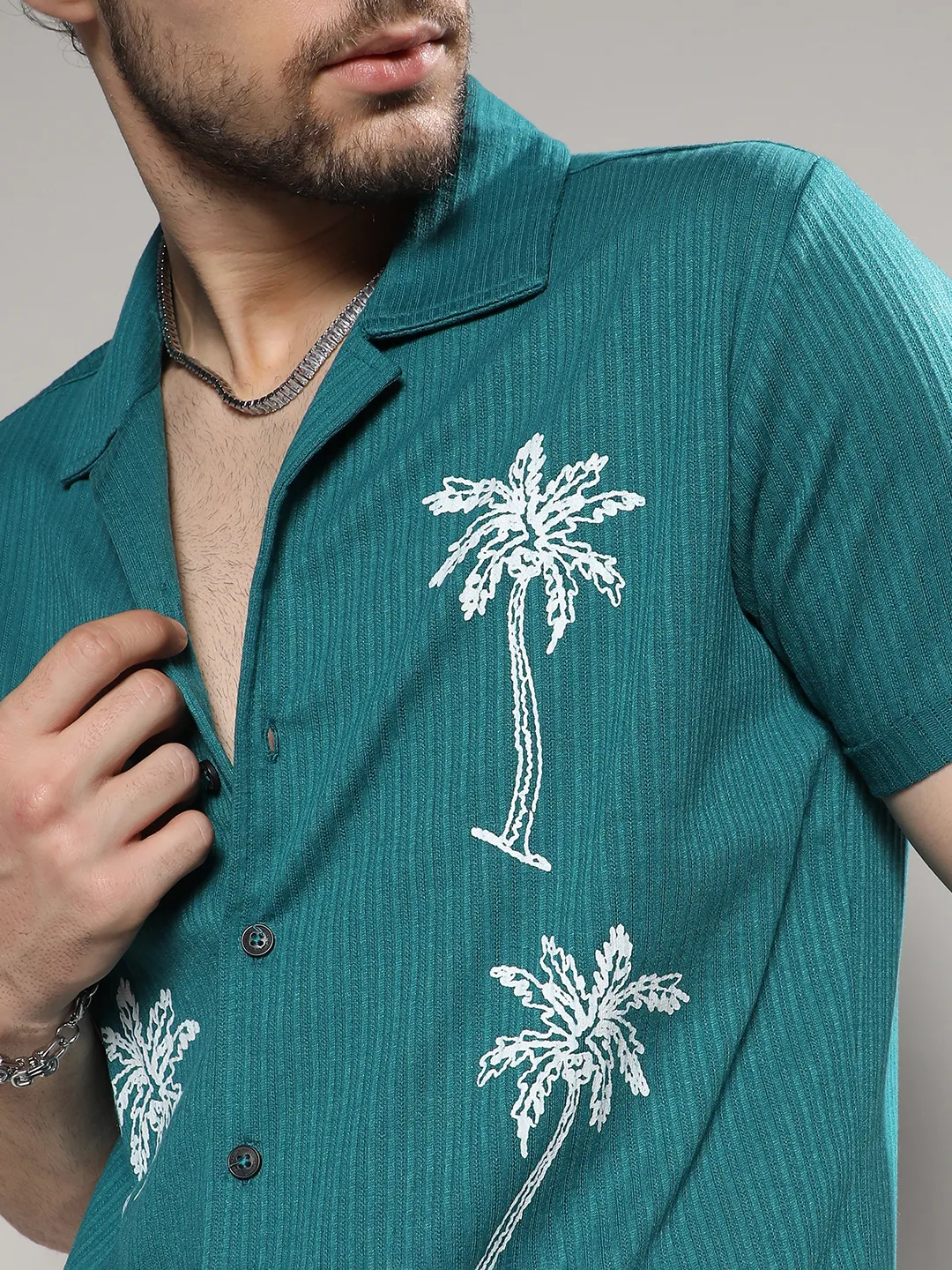Palm Tree Knit Shirt - Image 9