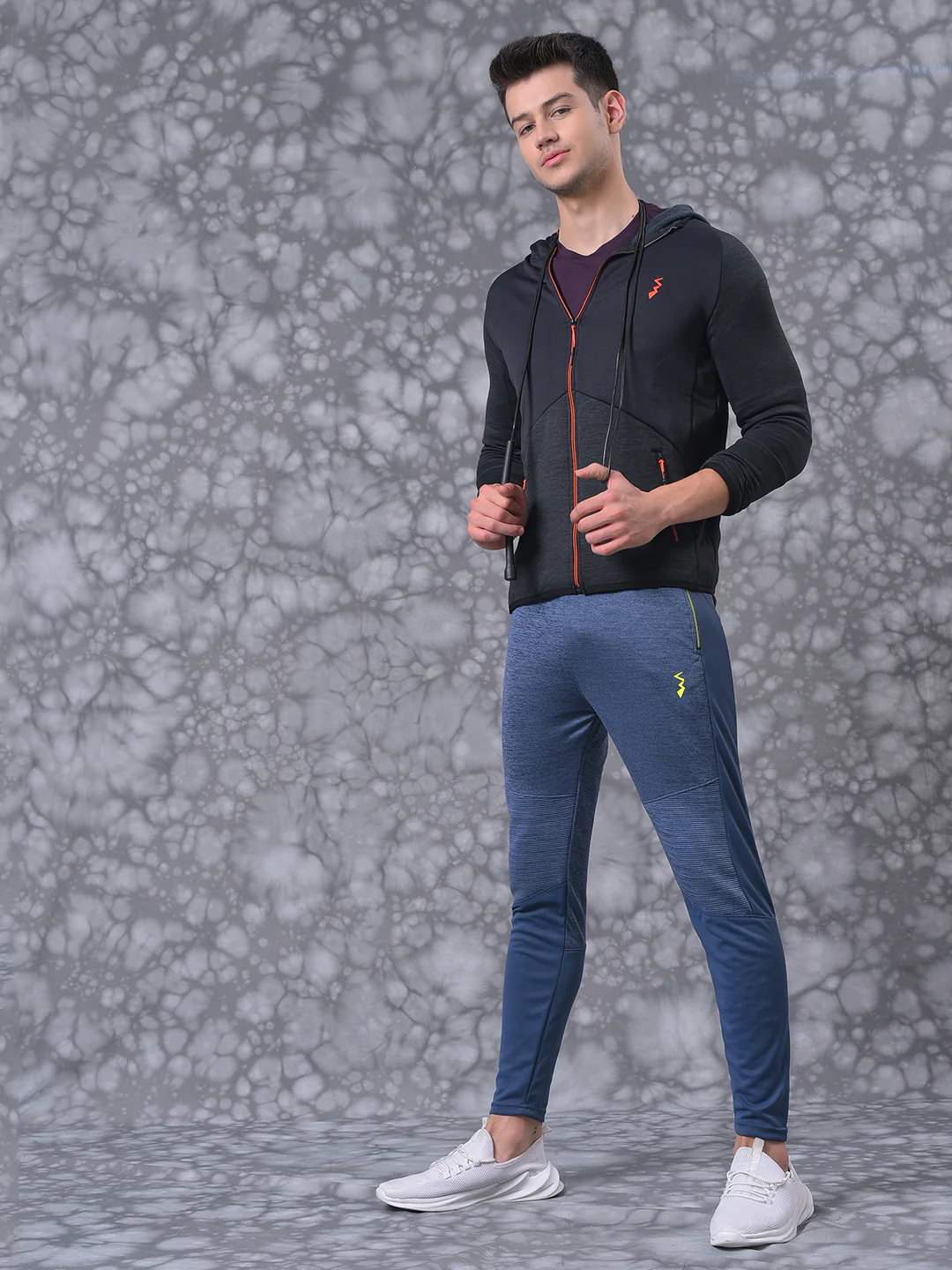 Solid Stylish Casual & Sports Hooded Tracksuit