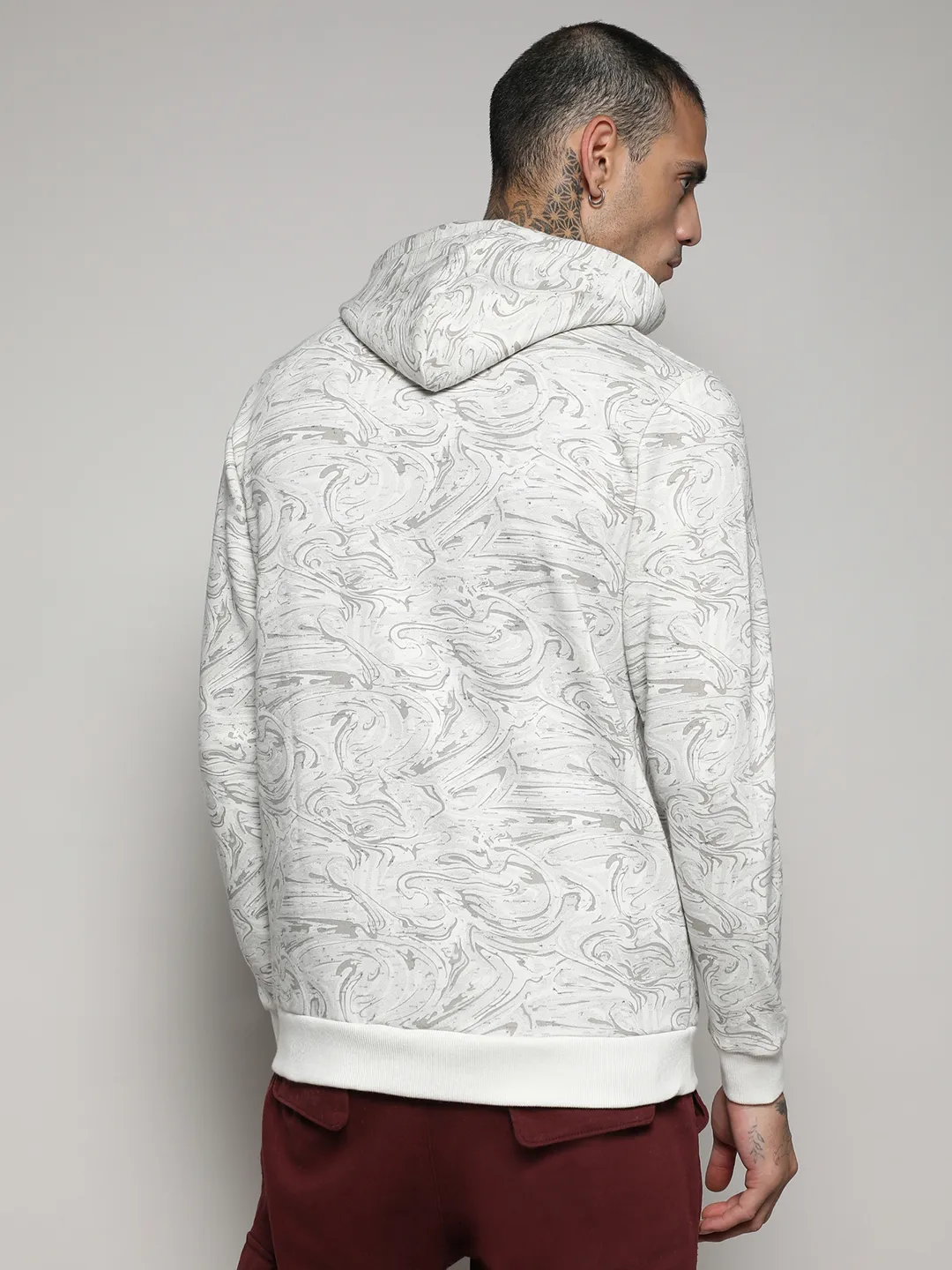 Contrast Fluid Zip Front Hoodie - Image 4