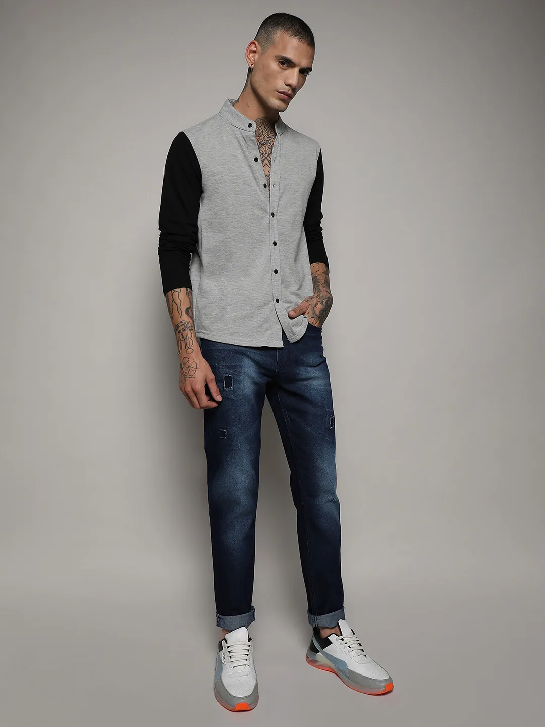 Contrast Sleeve Shirt - Image 3