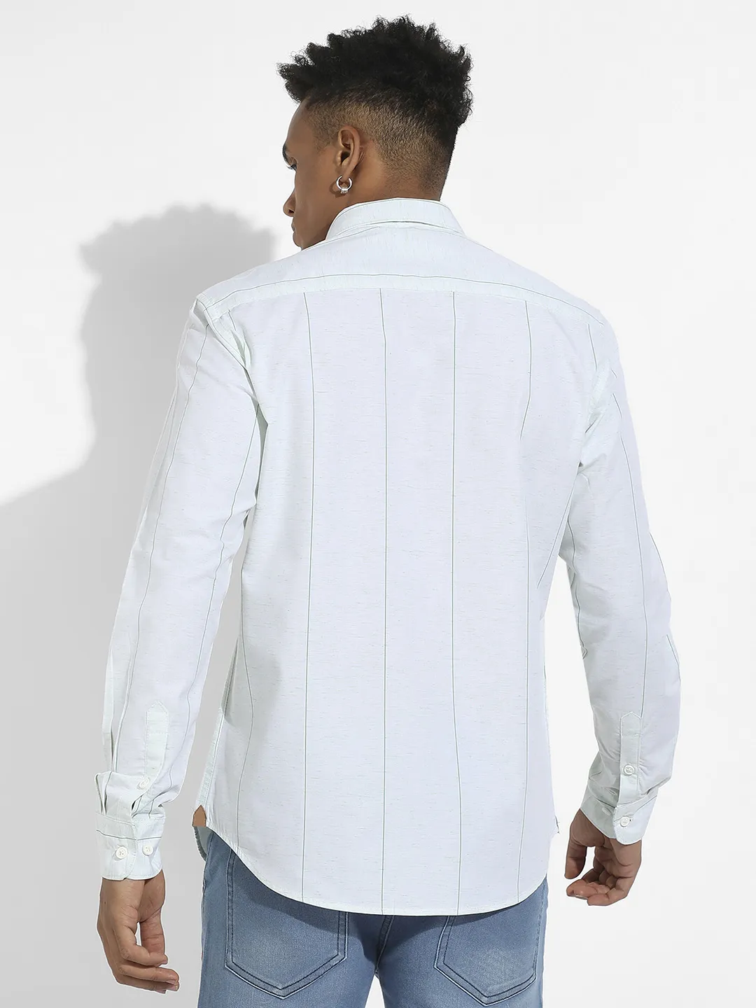 Heathered Pinstriped Shirt - Image 4