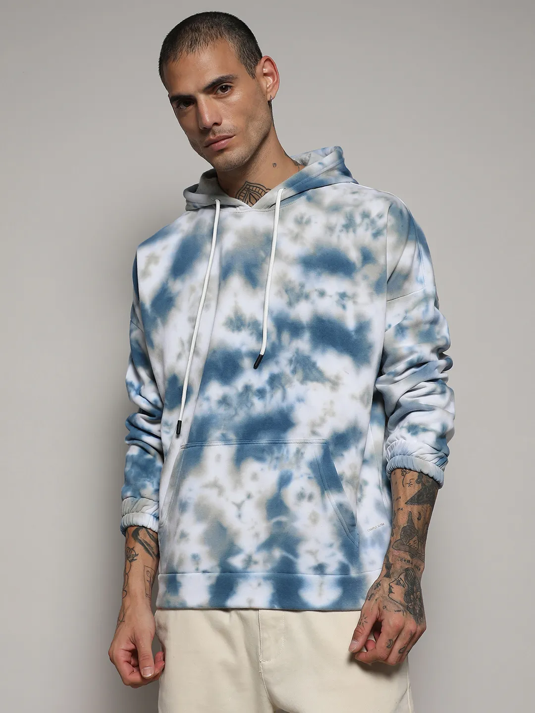 Tie-Dye Oversized Hoodie With Kangaroo Pocket - Image 2
