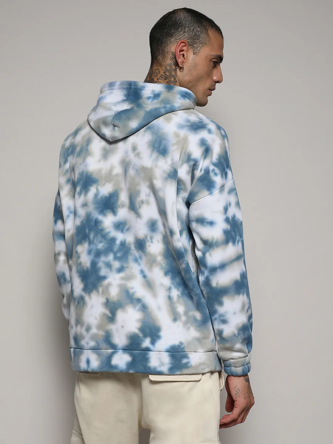 Tie-Dye Oversized Hoodie With Kangaroo Pocket - Image 4
