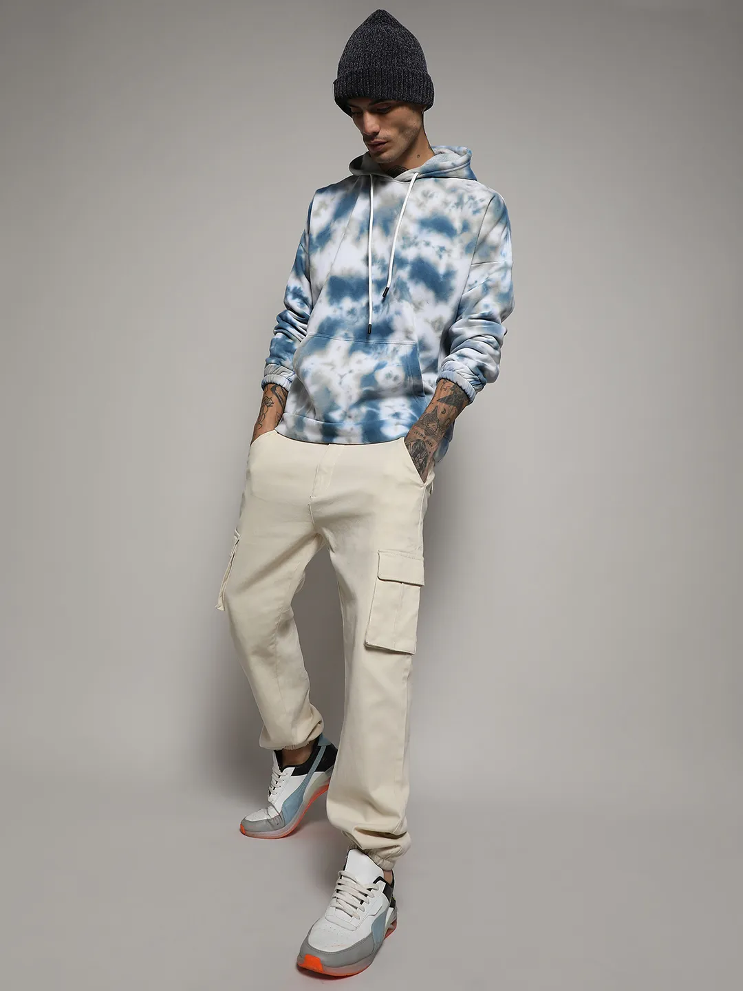 Tie-Dye Oversized Hoodie With Kangaroo Pocket - Image 6