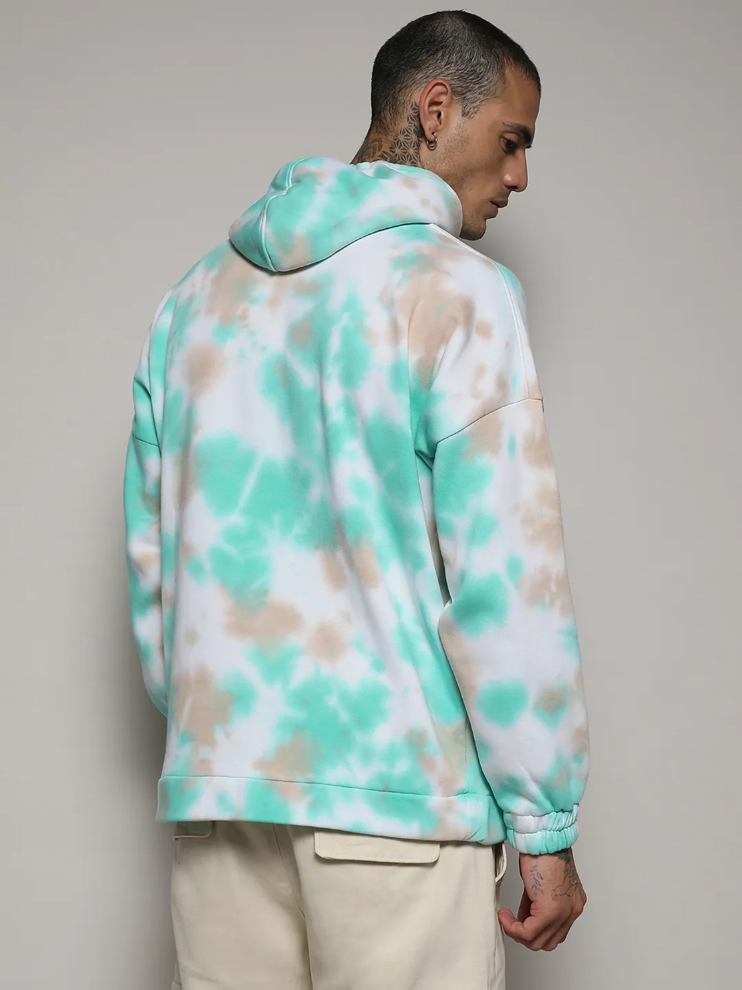 Tie-Dye Oversized Hoodie With Kangaroo Pocket - Image 4