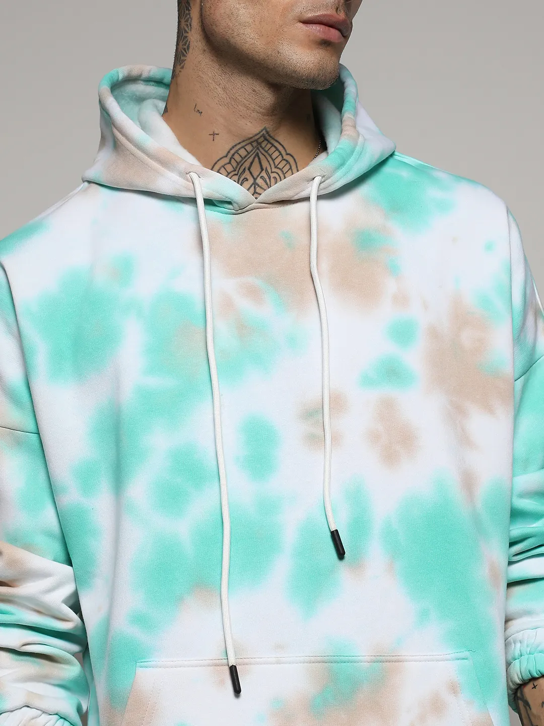 Tie-Dye Oversized Hoodie With Kangaroo Pocket - Image 7