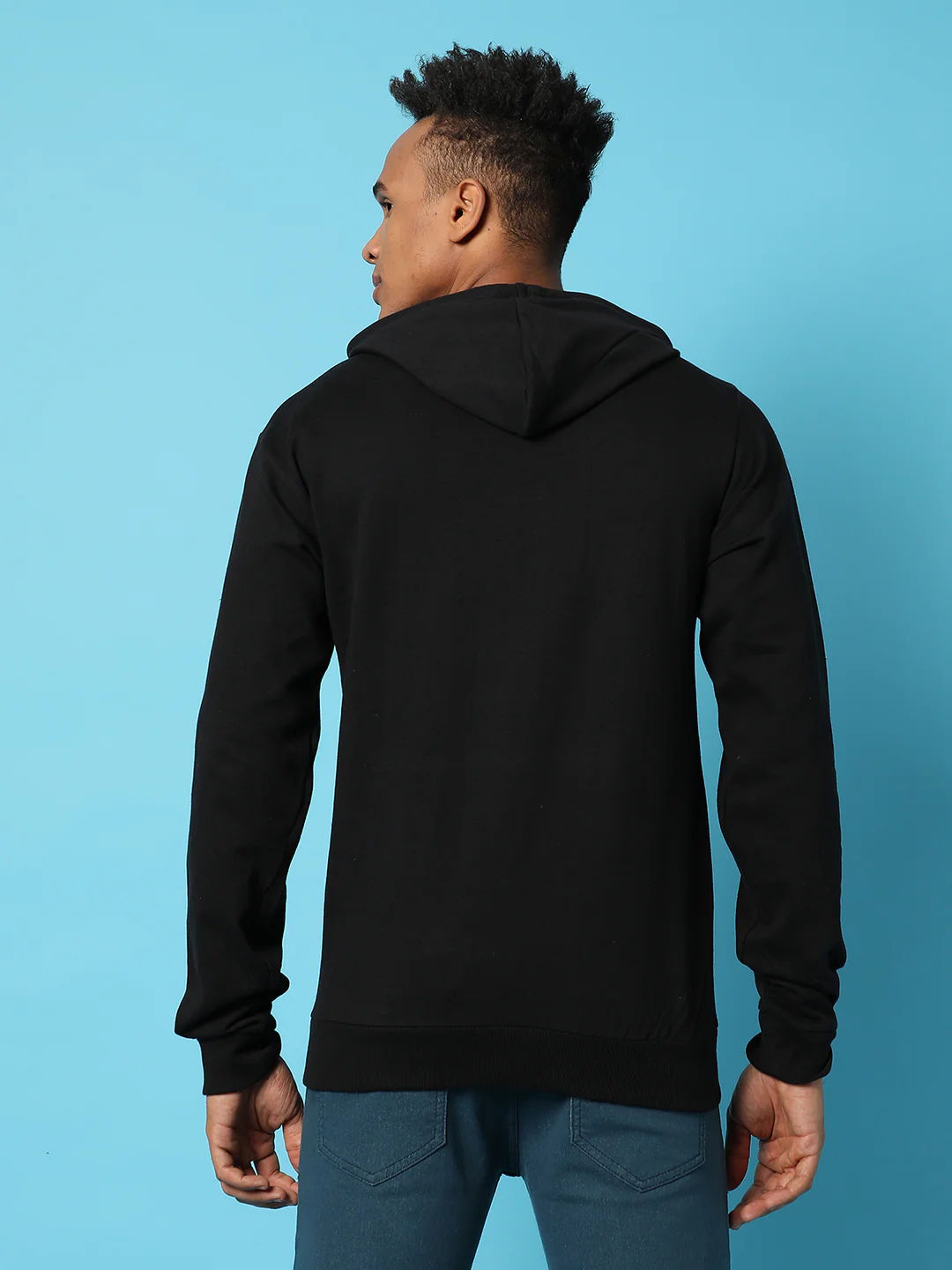 Typography Print Hoodie With Kangaroo Pocket - Image 4
