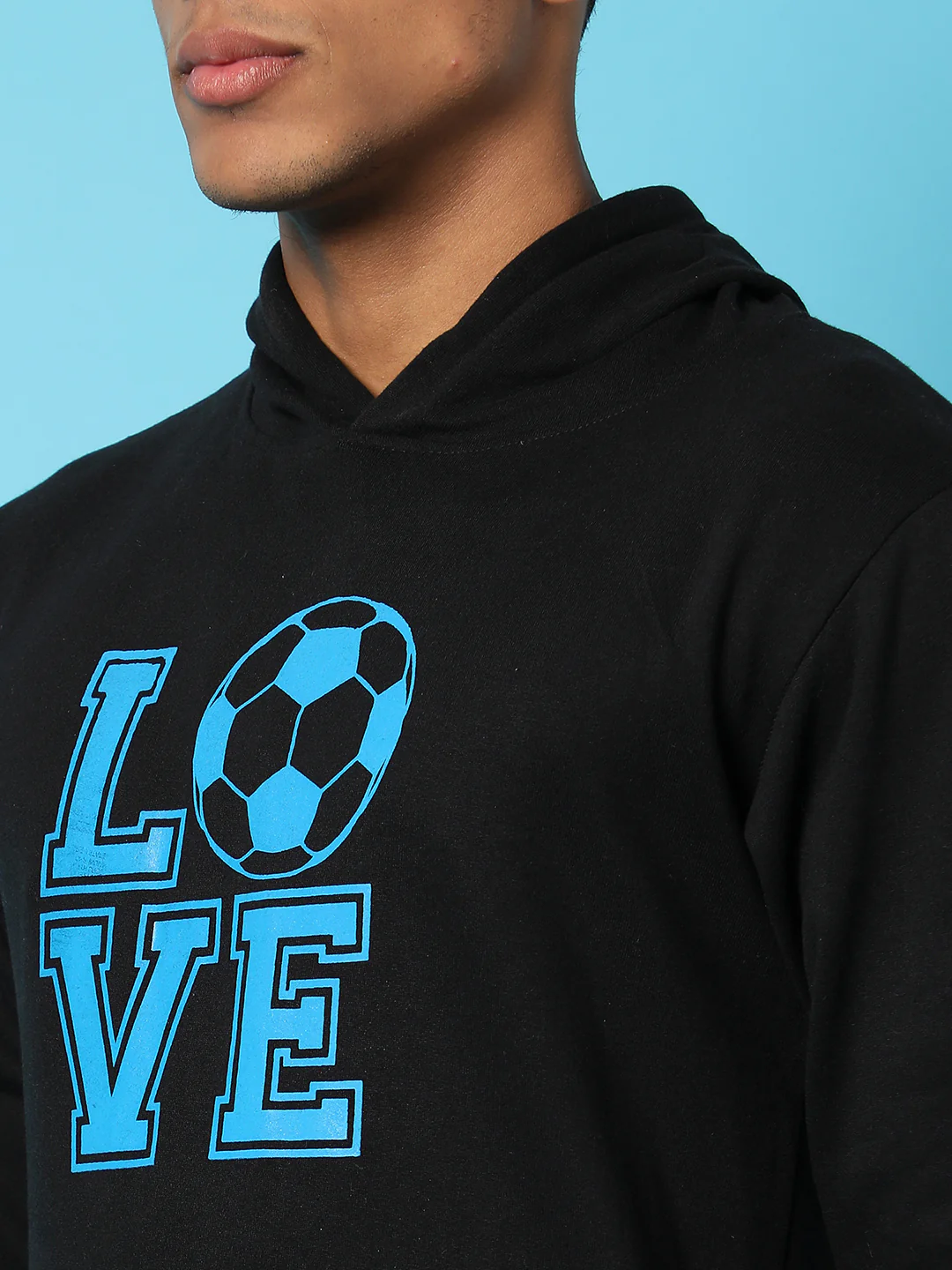 Typography Print Hoodie With Kangaroo Pocket - Image 5