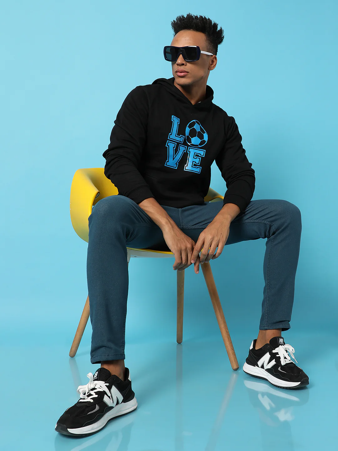 Typography Print Hoodie With Kangaroo Pocket - Image 7