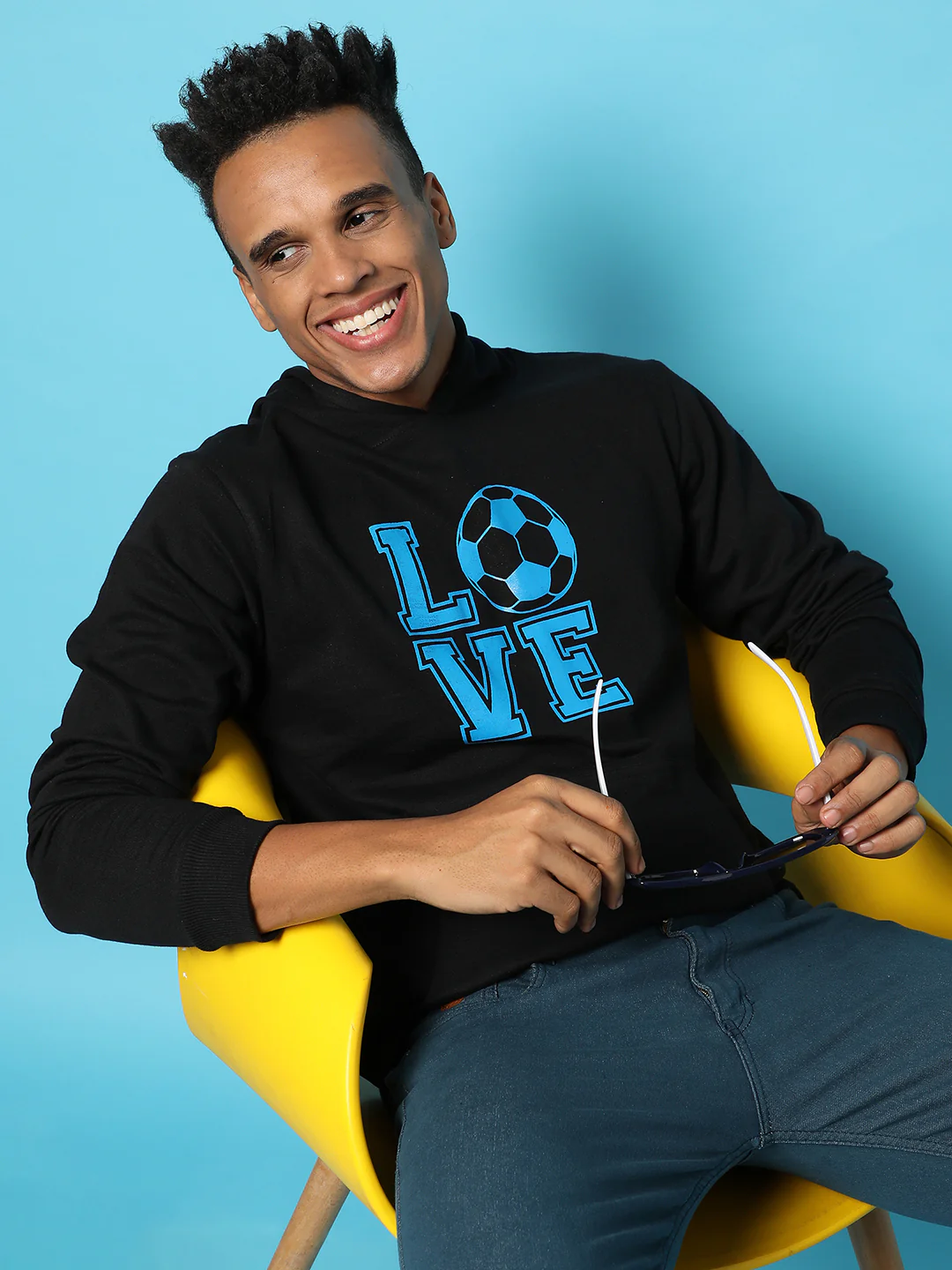 Typography Print Hoodie With Kangaroo Pocket - Image 8