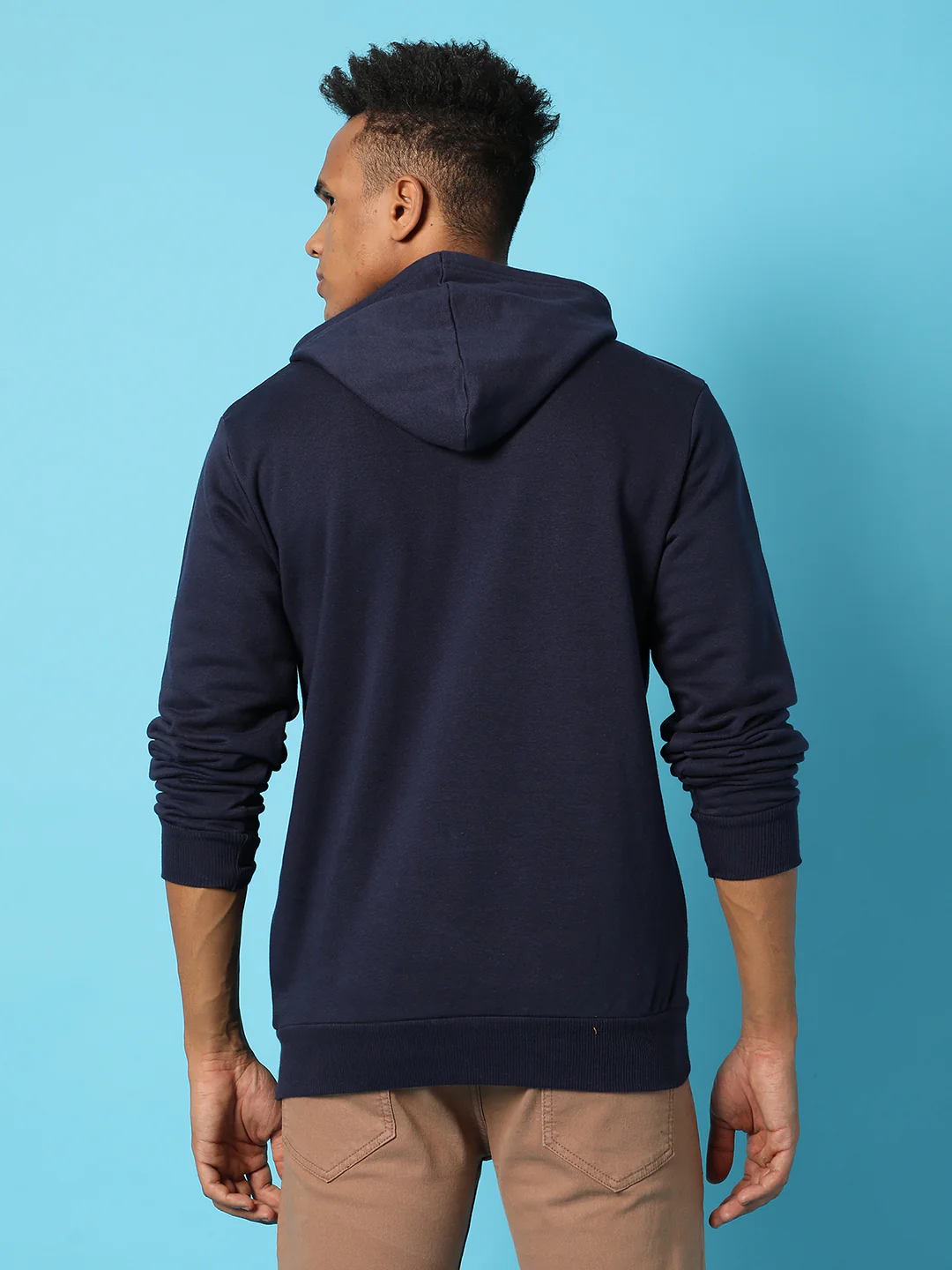 Typography Print Hoodie With Kangaroo Pocket - Image 4
