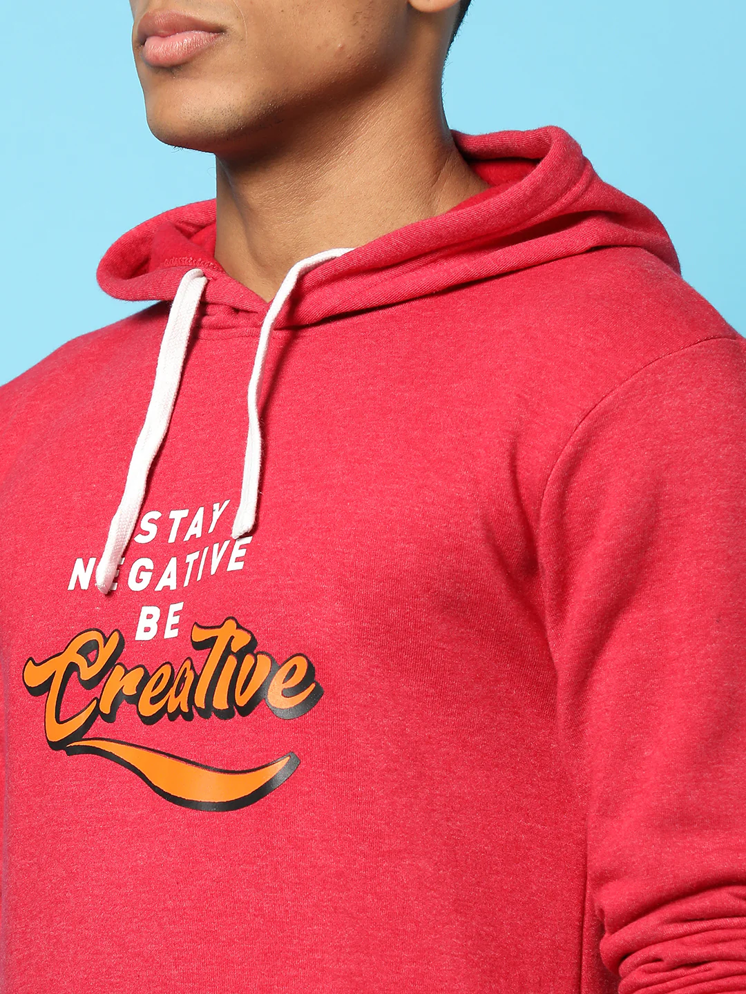 Typography Print Hoodie With Kangaroo Pocket - Image 5
