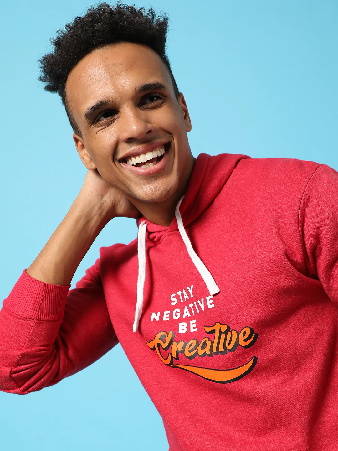 Typography Print Hoodie With Kangaroo Pocket - Image 8