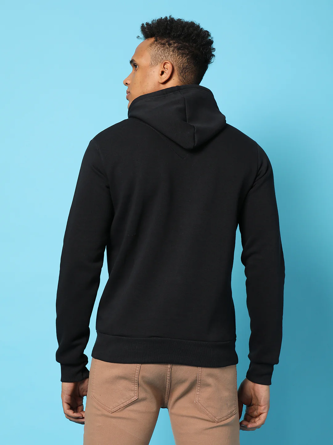 Typography Print Hoodie With Kangaroo Pocket - Image 4